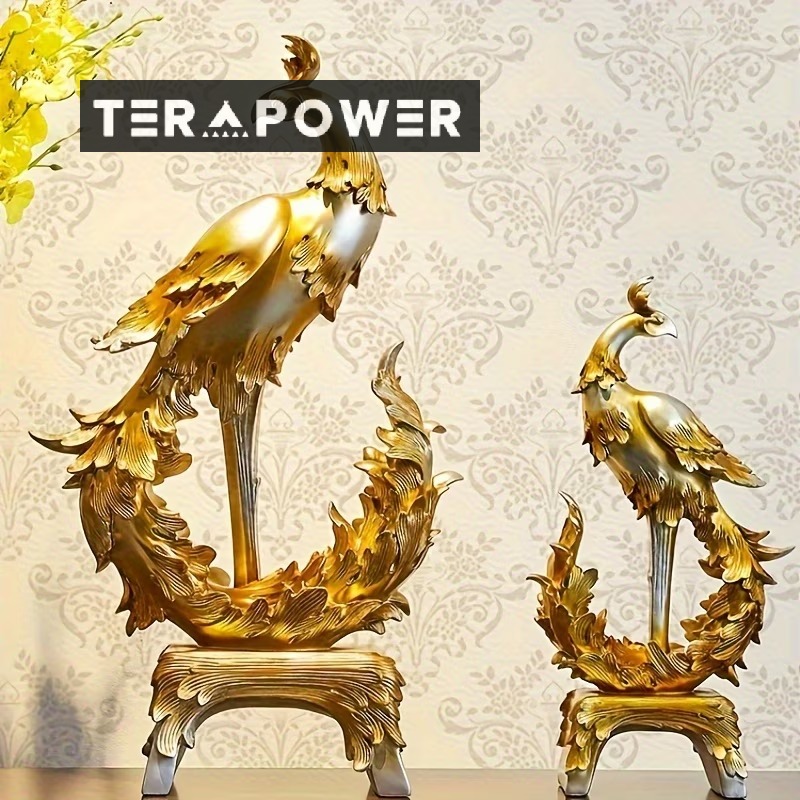 楽天市場】フラワーフェニックス 華を抱く金の鳳凰 銅器置物 飾り