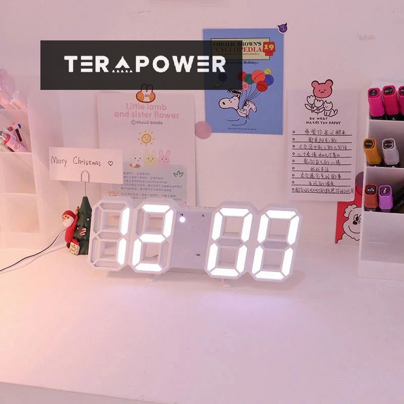 楽天市場】LED発光カラー ブルー/青 LEDデジタル3D時計 本体