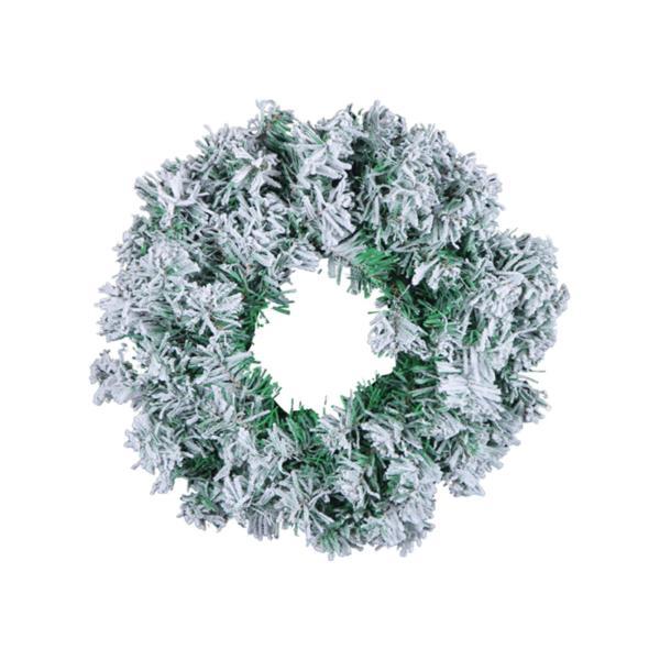 人工雪のクリスマスリース フロントドアリース ホリデーハウスウィンドウ用 L