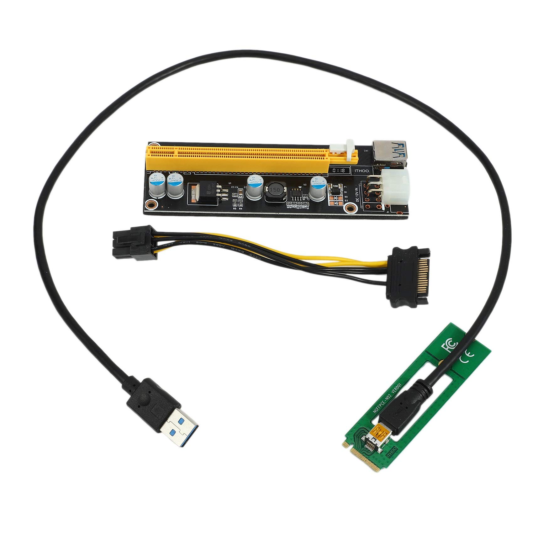 楽天市場】YFFSFDC ライザーカード Pcieライザー PCI-E VER 009S 1x-16xグラフィック拡張 USB3.0 PCI-E  Express 1x-16x 拡張ライザーカード アダプター マイニング ビット コイン グラフィックボード アダプター 6PIN 24インチusb  3.0ライザーケーブル- 赤いUSBケーブル ...