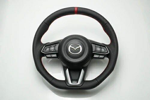 オートエクゼ スポーツステアリングホイール MAZDA2/デミオ DJ5FS/DJ5AS/DJLFS/DJ3FS/DJ3AS-300001～、DJLAS-100001～ KFA1V0310