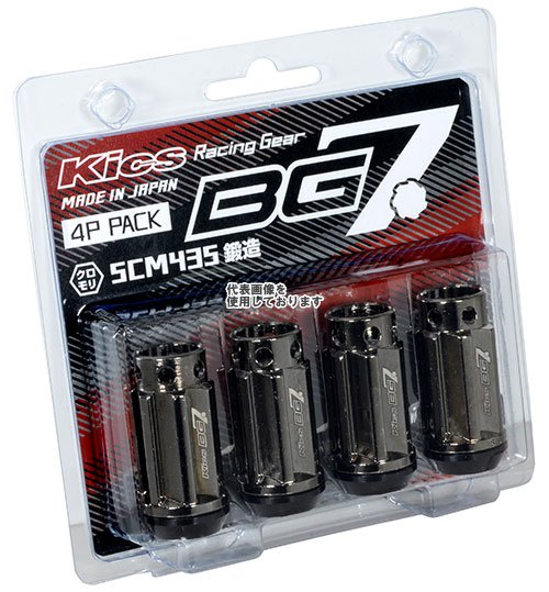 KYO-EI(協永産業) BG7ナット M12×P1.5 4P キャップレス 4pcs グロリアス ブラック BG701K4P(沖縄・離島不可)