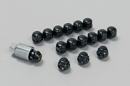 【メーカー直送品】無限 ホイールナット&ロックセット ショートタイプ ブラック N-ONE 1507~ 08181-XXB-K1S0-BL 4527377240014
