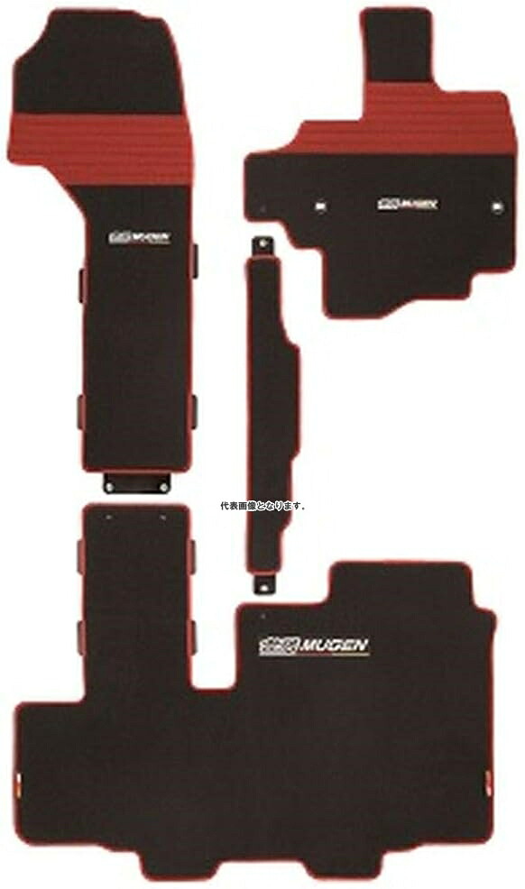 無限 (MUGEN) スポーツマット JF3・4 スーパースライドシート用 ブラック×レッド 08P15-XNH -K3S0-RD