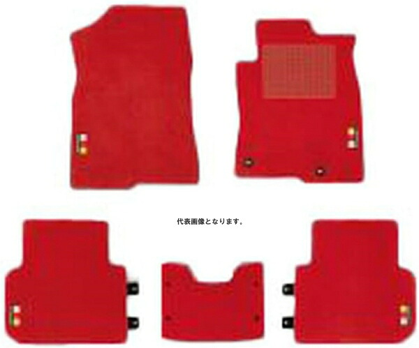 無限 (MUGEN) スポーツマット FL4 レッド １台分5枚セット 08P15-XNR -K2S0-RR