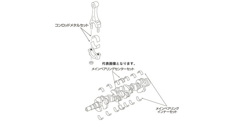 NISMO メインベアリングインナーセット 12207-RRR33 12207-RRR33