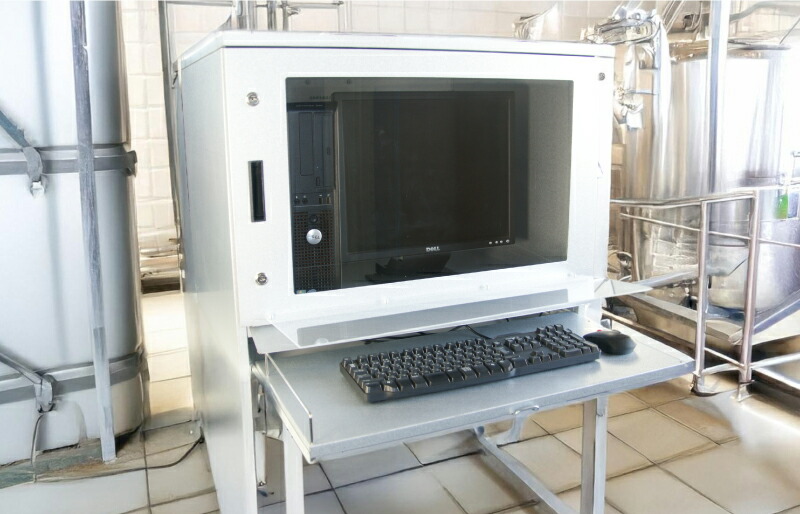 防塵 防油 防水ラック Tidy Drip 26D PCケース ホコリ 排熱 フィルター ファン 埃 盗難防止 鍵付き 工場用 現場事務所用 粉塵 CPU モニター パソコン 収納