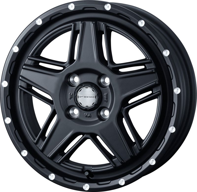 weds ウェッズアドベンチャー マッドヴァンス 07 15インチ×4.5J +45 4-100 ホイール WEDS ADVENTURE MUD VANCE 07 FLMAT-BLK/FLNT-GREY 15x4.5J|タイヤショップZERO2号店