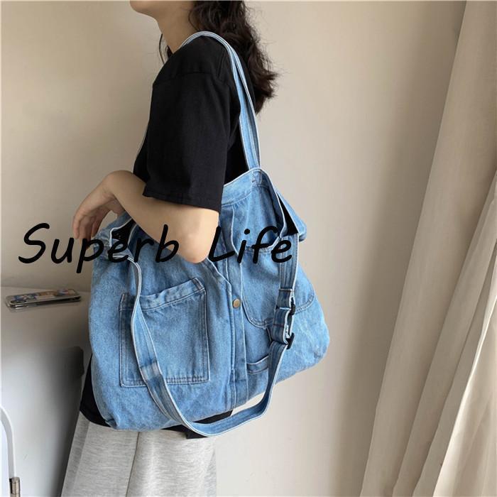 楽天市場】デニムバッグ デニムトートバッグ レディースバッグ 2way