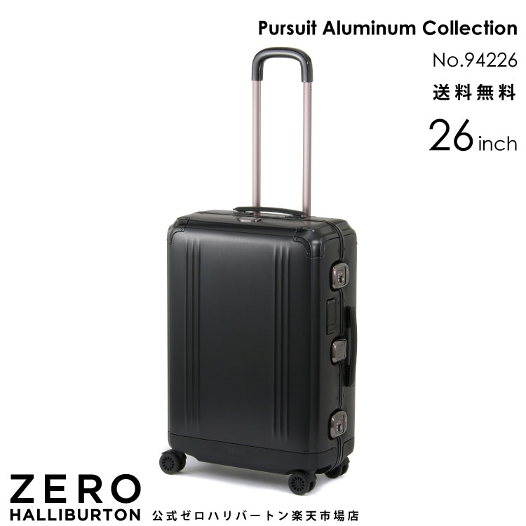 【楽天市場】【安心の公式ストア】 スーツケース ゼロハリバートン Pursuit Aluminum Collection 39リットル アルミ  ブラック 2〜3泊程度のご旅行に 22インチ 94223 : 公式ゼロハリバートン楽天市場店