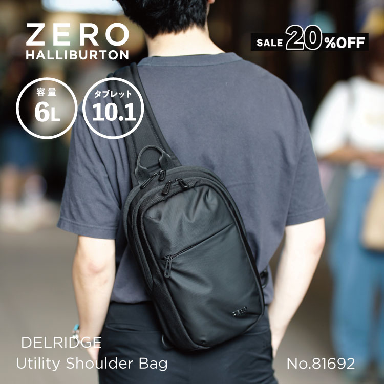【お買い物マラソン開催中】セール20%オフ！ショルダーバッグ メンズ ゼロハリバートン ZERO HALLIBURTON DELRIDGE | Utility Shoulder Bag 父の日 カジュアル お出かけ 81692