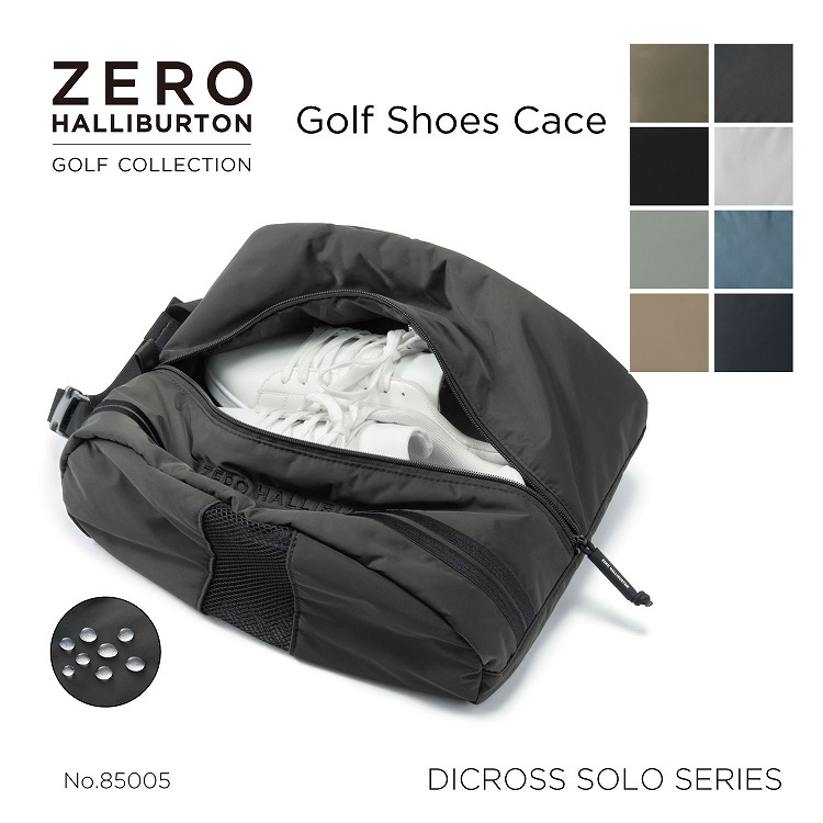 【お買い物マラソン開催中】ゴルフシューズケース｜ゴルフ ZERO HALLIBURTON GOLF ゼロハリバートンゴルフ DICROS SOLO Series Shoes Case ZHG-B DS ディクロスソロ 通気性 軽量 撥水 ボンディング生地 靴入れ 上靴 85005