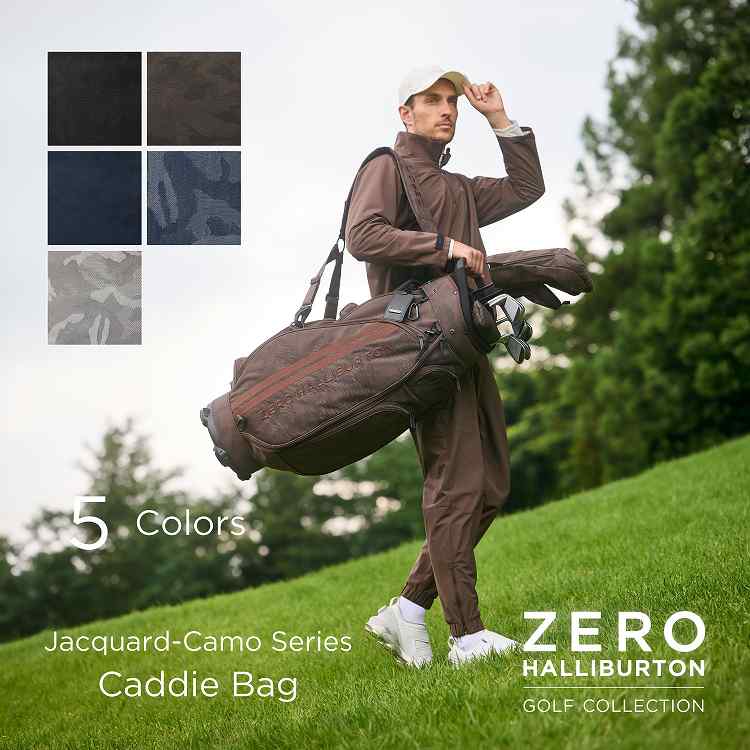 【本日0の付く日】レーザー刻印無料！キャディバッグ ｜ゴルフ｜ゼロハリバートン ZERO HALLIBURTON GOLF ゼロハリバートンゴルフ カートタイプ JC Series Caddie Bag ZHG-CB JC 4分割 9口径 46インチ対応 カモフラ柄 名入れ対応 父の日 85231｜公式ゼロハリバートン店