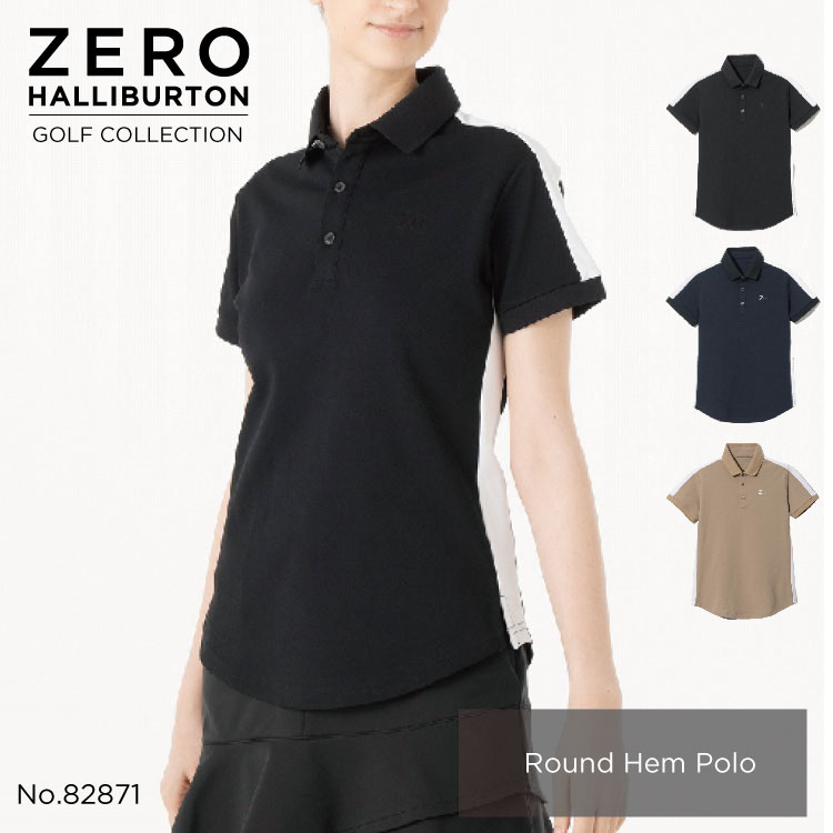 【本日5の付く日】セール30%オフ ゼロハリバートン ZERO HALLIBURTON | ZHG-W4A1a | Round Hem Polo 鹿の子ポロシャツ ラウンドヘム 82871