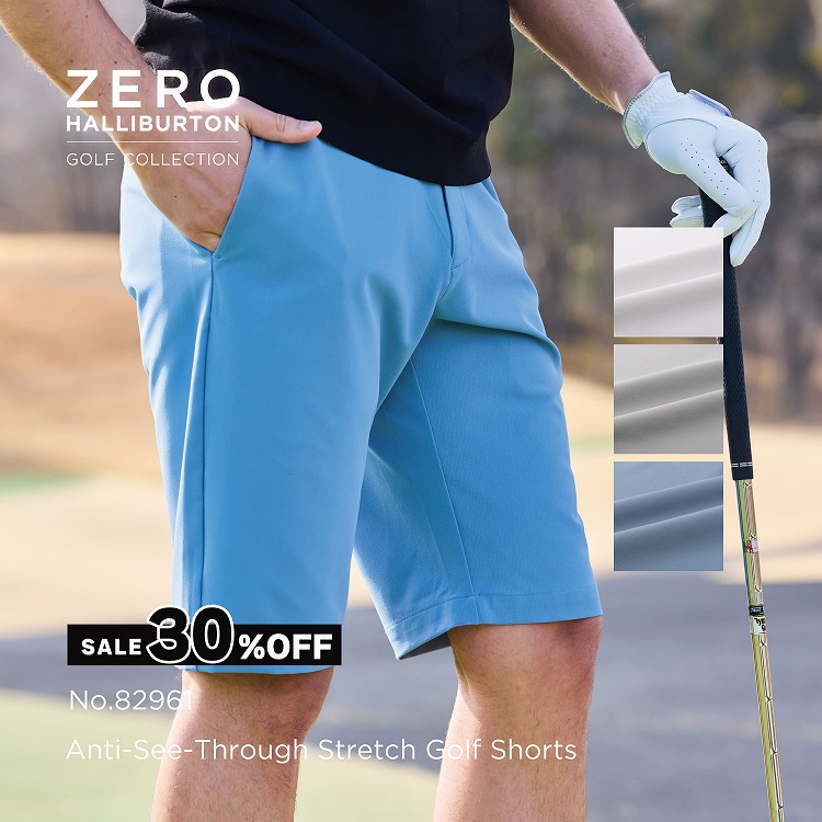 【お買い物マラソン開催中】セール30%オフ ゼロハリバートンゴルフ ZERO HALLIBURTON GOLF | ZHG-M5S10b | Anti-See-Through Stretch Golf Shorts ゴルフウェア ショートパンツ メンズ 82961