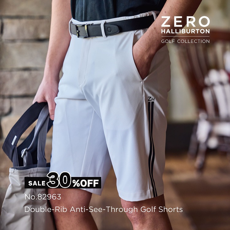 【お買い物マラソン開催中】セール30%オフ ゼロハリバートンゴルフ ZERO HALLIBURTON GOLF | ZHG-M5S10d | Double-Rib Anti-See-Through Golf Shorts ゴルフウェア ショートパンツ ダブルリブ メンズ 82963 12,751円