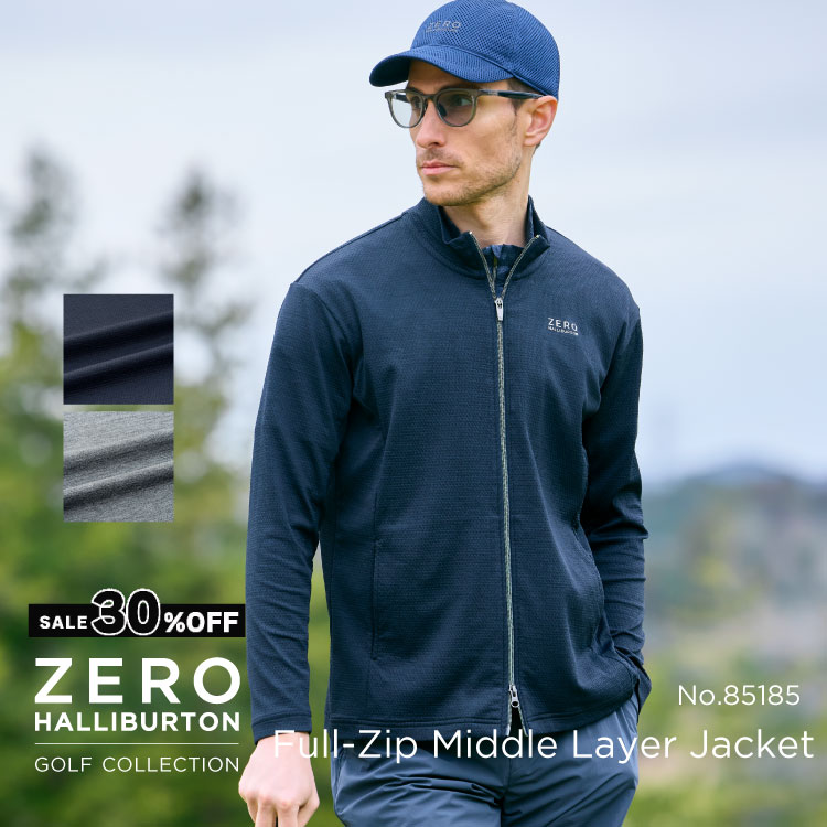 【お買い物マラソン開催中】セール30%オフ ゼロハリバートンゴルフ ZERO HALLIBURTON GOLF | ZHG-M6S2 | Full-Zip Middle Layer Jacket ジップジャケット メンズウェア 春夏モデル ゴルフウェア 85185｜公式ゼロハリバートン店