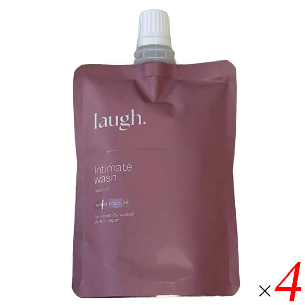 【ポイント8倍！】7/25(土)限定！laugh. インティメイトウォッシュ 詰め替え スイートブーケ 100ml 4個セット 弱酸性 泡 ボディソープ｜ビューティーワン