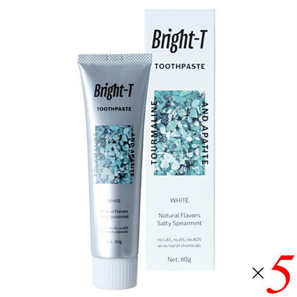 【4/15(水)限定！カードでポイント8倍！】Bright-T ブライトティー 薬用歯磨き粉 110g 5個セット 医薬部外品 送料無料
