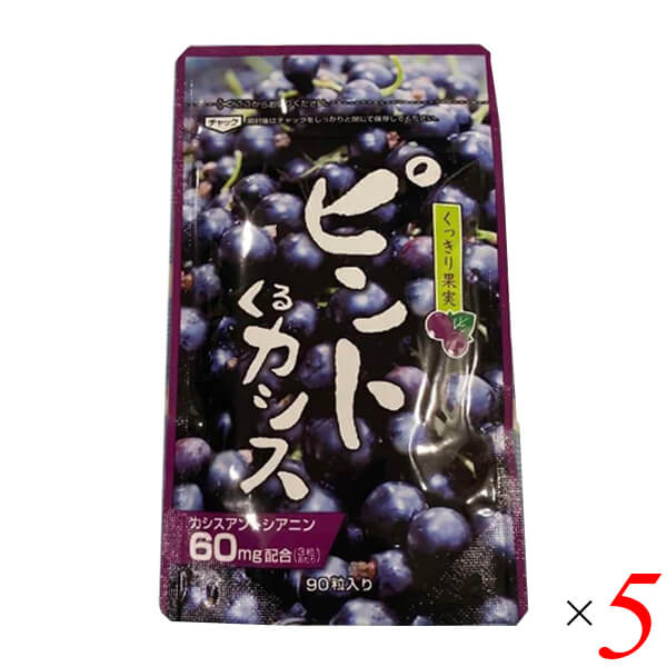 ピントくるカシス 90粒 5個セット 野草酵素 アントシアニン カシス サプリメント