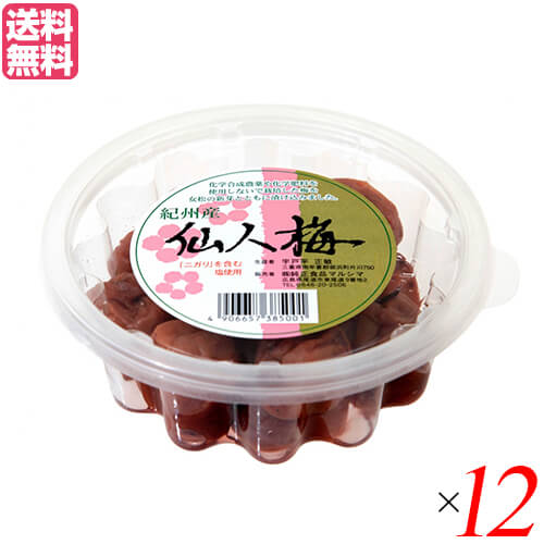 【マラソン限定！100円クーポン】梅干し 梅干 マルシマ 宇戸平さんの紀州梅干し 仙人梅 200g １２個セット 送料無料