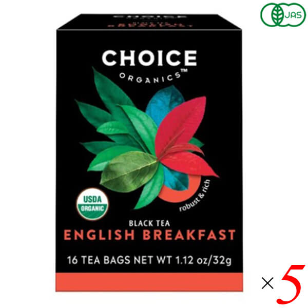 【4/20(月)限定！カードでポイント5倍！】紅茶 オーガニック ティーバッグ ミトク チョイス 有機紅茶 イングリッシュブレックファスト 32g(2g×16袋） 5個セット