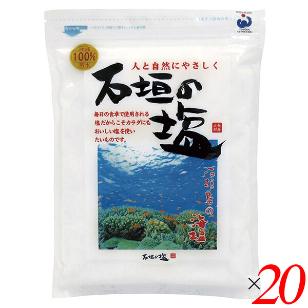 【100円クーポン！】学割6倍！塩 石垣島 海塩 石垣の塩 500g 20個セット｜ビューティーワン