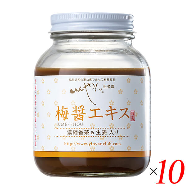 【100円クーポン!】学割6倍!梅梅醤エキス 濃縮番茶&生姜入り 250g 10個セット いんやん倶楽部|ビューティーワン