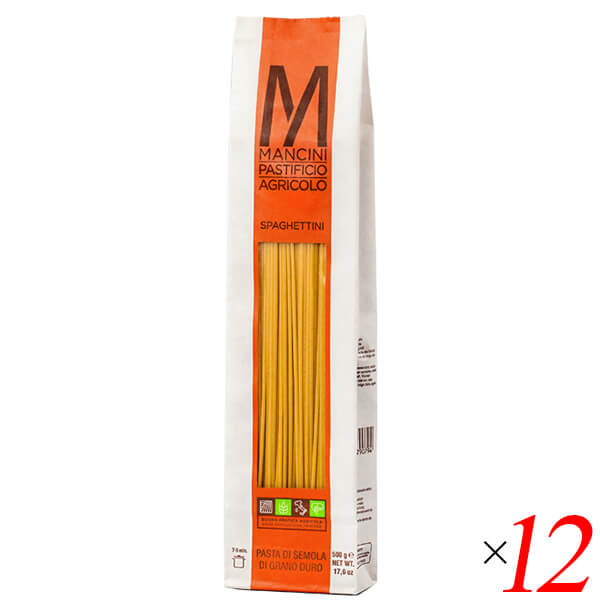 【4/15(水)限定！カードでポイント8倍！】マンチーニ スパゲッティーニ 1.8mm 500g 12個セット スパゲティ パスタ スパゲッティ