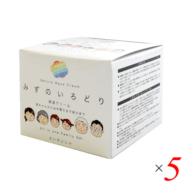 【100円クーポン！】学割6倍！みずのいろどり（保湿クリーム） 200g 5個セット 彩生舎 ナチュールアクアクリーム 送料無料｜ビューティーワン
