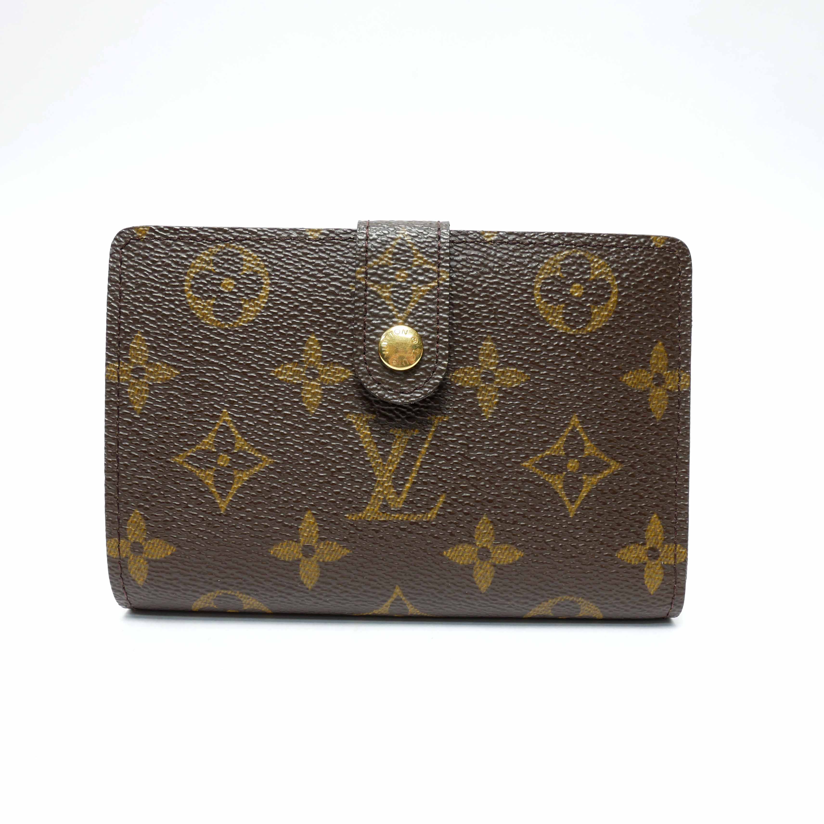 Louis Vuitton ルイヴィトン 二つ折り財布 ベージュ ブランドロゴ