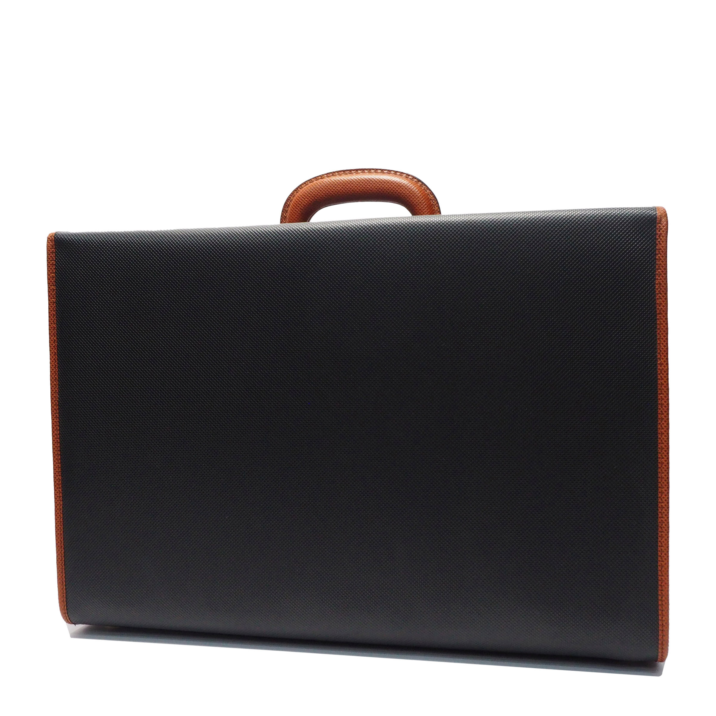 【中古】【非常に良い】 BOTTEGA VENETA ボッテガヴェネタ マルコポーロ トランクケース スーツケース アタッシュケース トラベルバッグ  メンズ ヴィンテージ 大容量 PVC/キャンバス ブラック/ブラウン | ZEROSIX