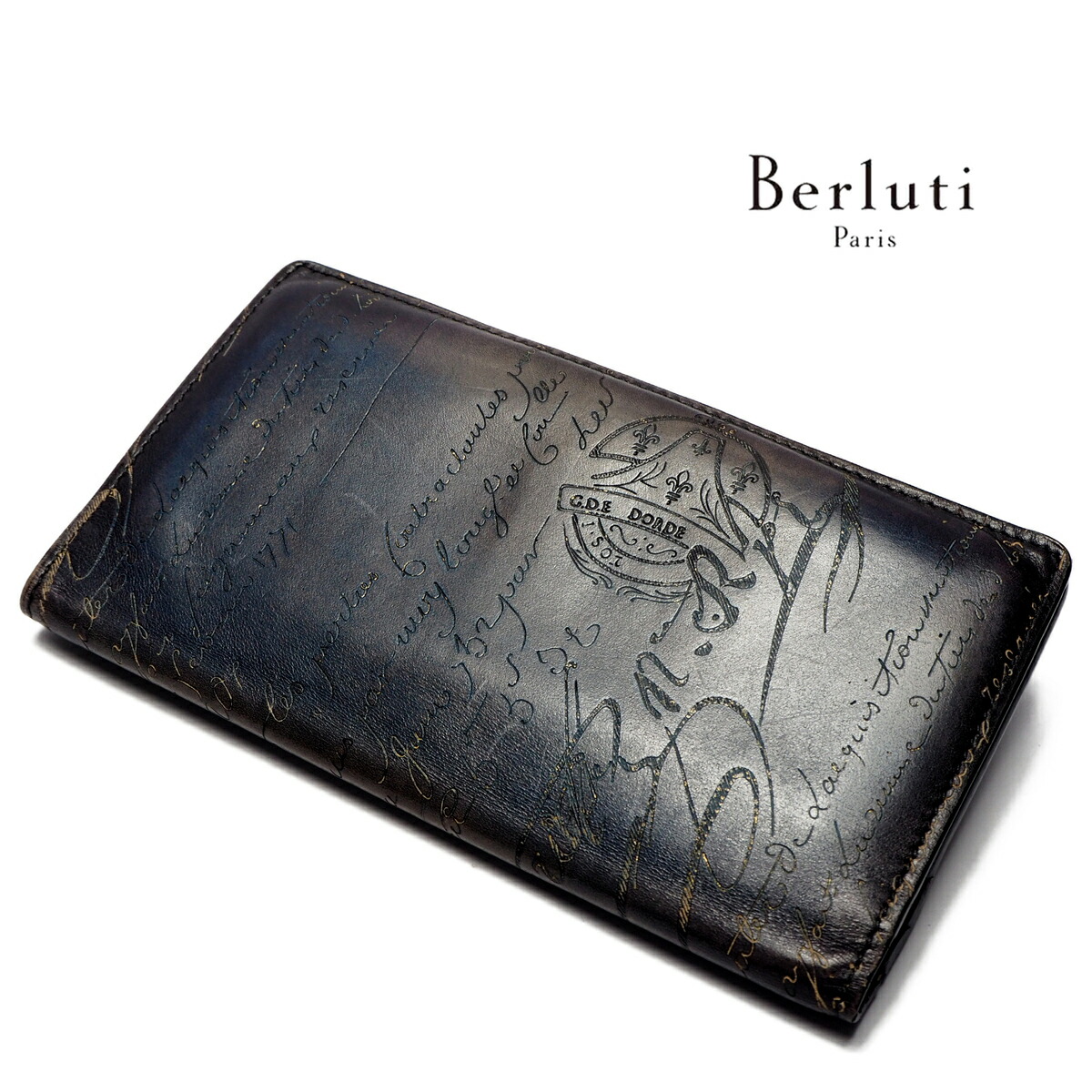 国内正規品 ベルルッティ Berluti カリグラフィー 長財布 ブラウン