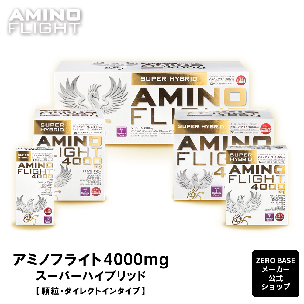 ゼロベース アミノフライト 4000mg 120包　二箱 アミノフライト4000mg (AMINO FLIGHT) 5g×120本入 - ZERO BASE