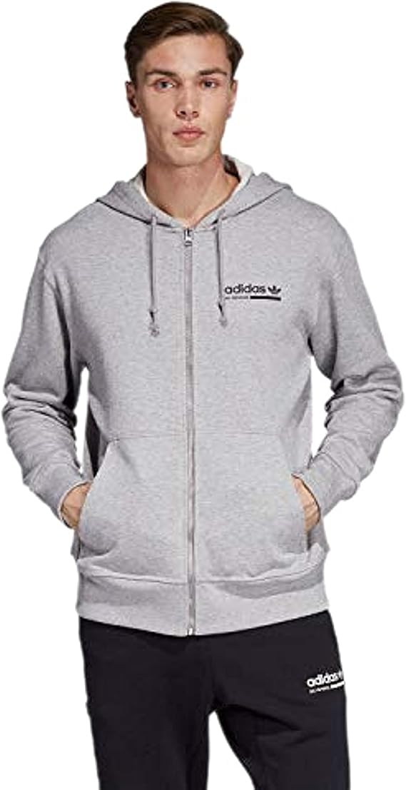 アディダスオリジナルス adidas Originals フルジップフーディ ストリート 通勤通学 メンズ MENS FUH29 DV1919 KAVAL FULL ZIP HOODED SWEAT MEDIUM GRAY HEATHER|ゼロ・ゼロ・エイト