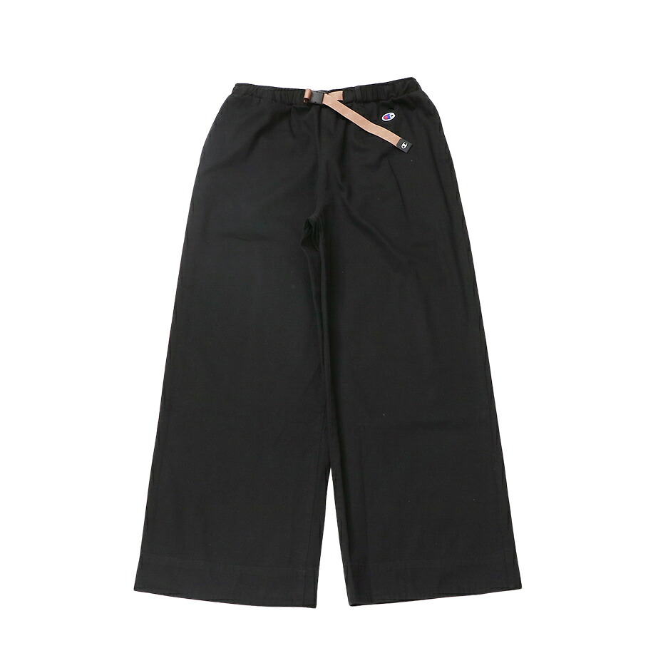 チャンピオン Champion ワイドパンツ おしゃれパンツ ストリート 通勤通学 レジャー レディース CW-Y203 090 WOMEN WIDE PANTS BLACK