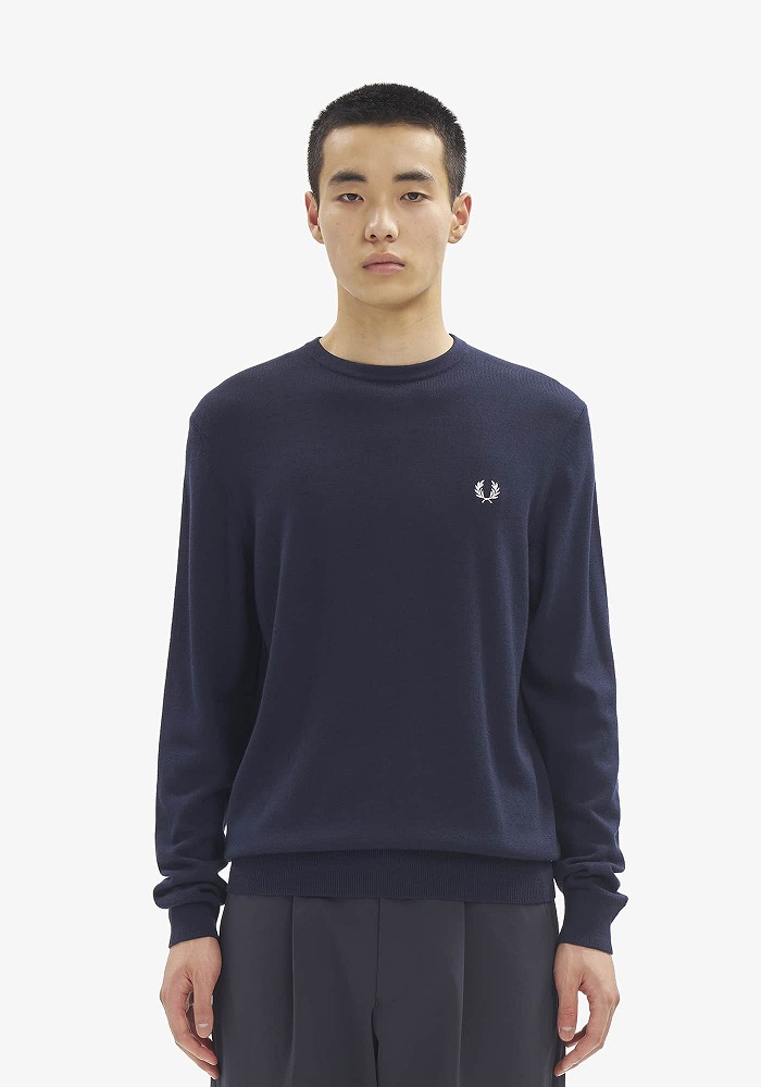 フレッドペリー 丸首セーター クラッシッククルーネック セーター プルオーバー メンズ Classic Crew Neck Jumper K9601 608 日本最大のブランド