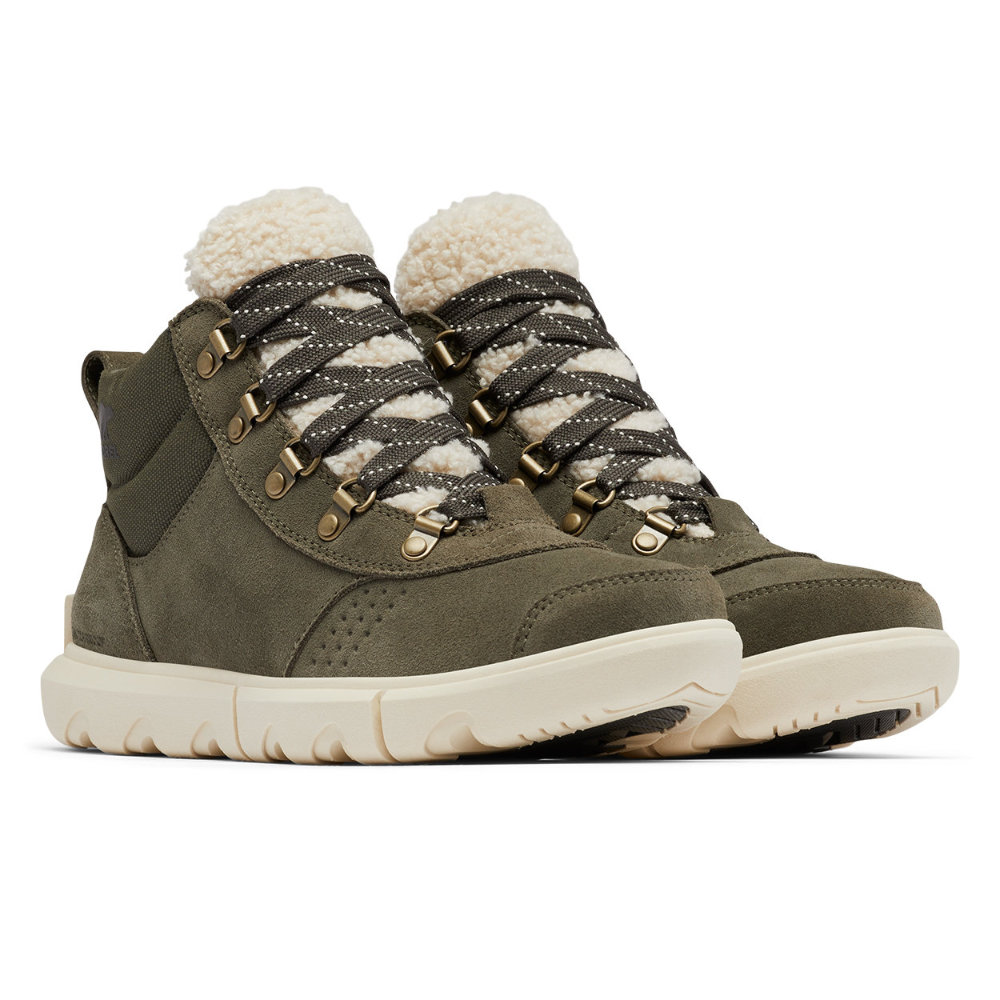 ソレル ＳＯＲＥＬ レディース エクスプローラー ネクスト ツー ハイカー お水校正刷り スノーブーツ レディース WOMEN NL5028 397 EXPLORER NEXT TWO HIKER WATERPROOF STONE GREEN × BLEACHED CERAMIC