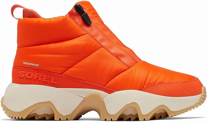 ソレル ＳＯＲＥＬ レディース キネティックインパクト パフィー ジップ お水校正刷り スノーブーツ WOMEN NL5044 862 WOMEN KINETIC IMPACT PUFFY ZIP WP OPTIMIZED ORANGE × BLEACHED CERAMIC