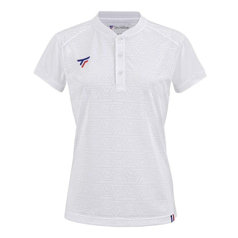 Tecnifibre テクニファイバー W.TEAM MESH POLO WHITE 亭主もち用【相応う】