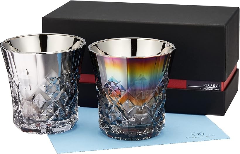 PROGRESS ロックグラス チタンミラー 日本製 ウィスキー ワイン 焼酎 ハイボール お酒がまろやかに クロス付 Rex Infinite - Silver 2個セット (Rex Infinite - Rex Silver)｜生活雑貨の大型店　暮匠