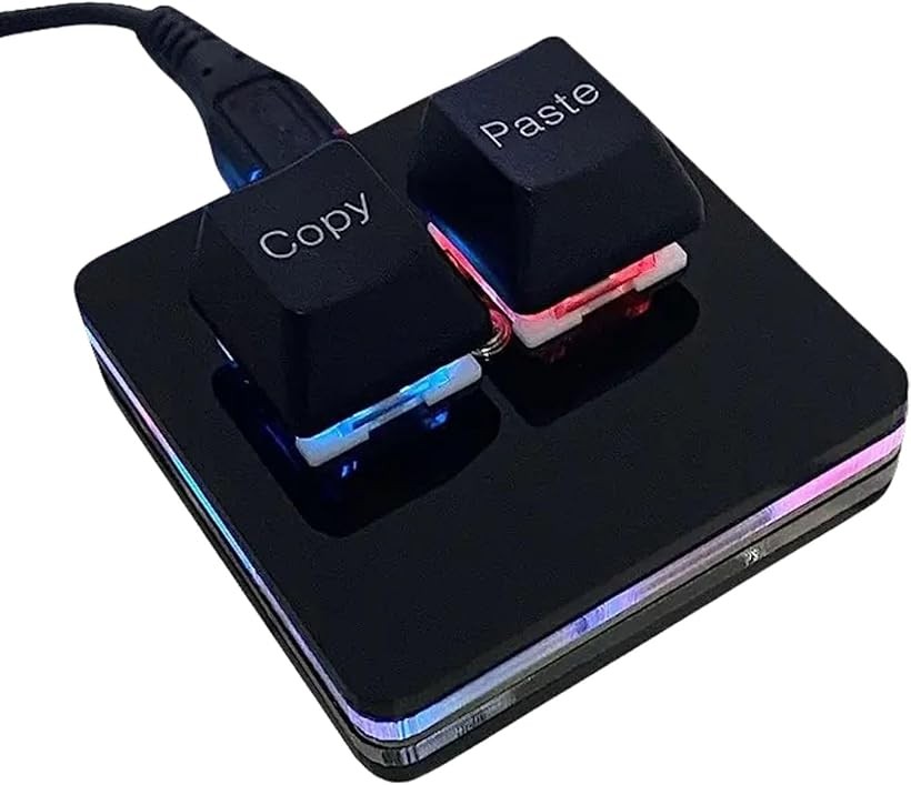 USBミニ2キー・キーボード 2キーコピー貼り付け OSU ホットスワップ 片手メカニカル ゲーミング USBケーブル付き 経理業務 リズムゲーム (ブラック)｜生活雑貨の大型店　暮匠