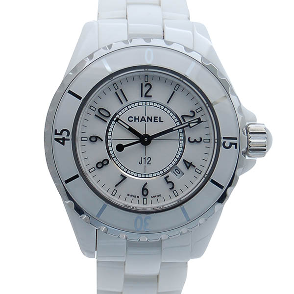 楽天市場 シャネル Chanel J12 ホワイト 白 セラミック H0968 レディース クォーツ 33mm Used 中古 ブランドウォッチ専門店 Zetton