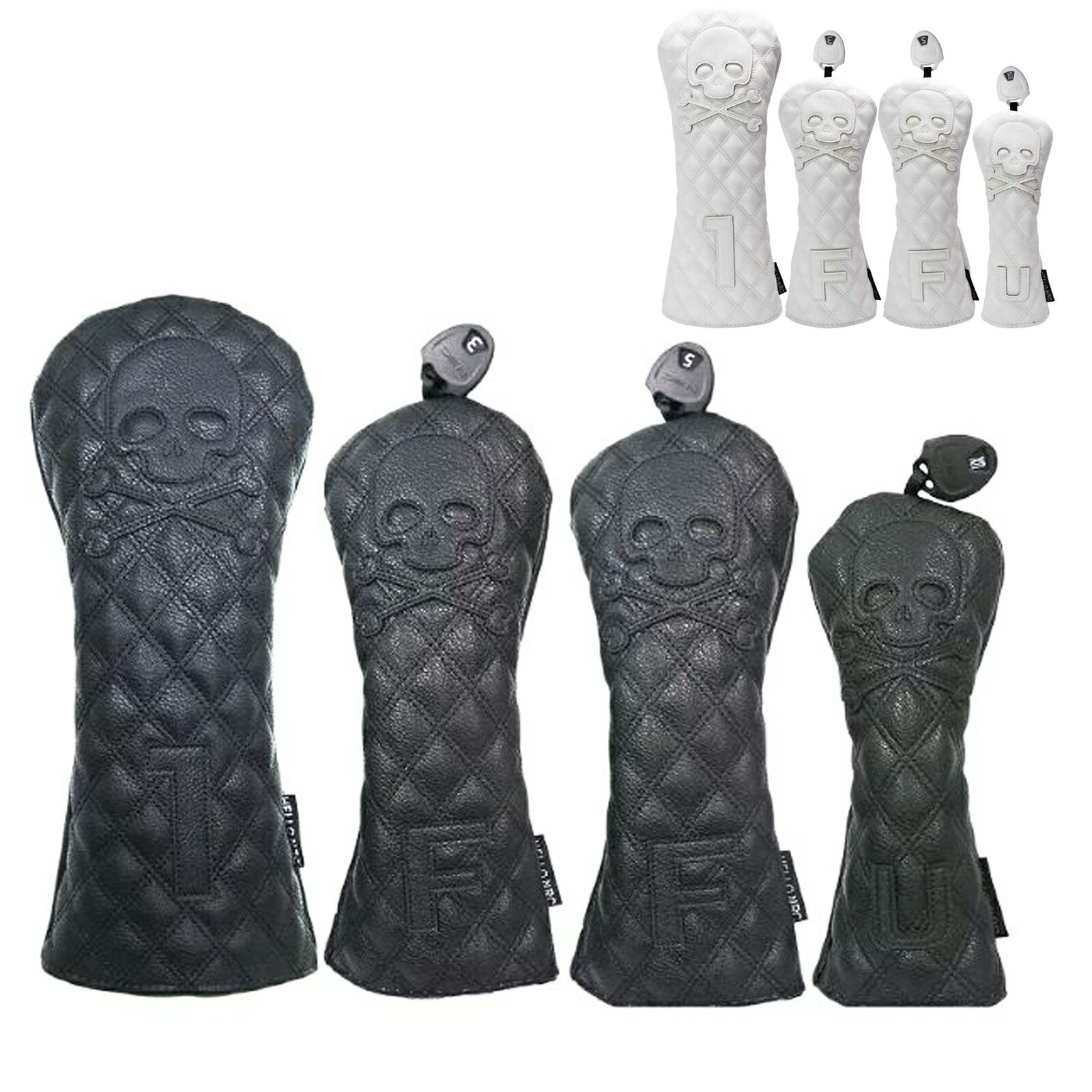 【】保護キャップカバー クラブカバー ゴルフクラブカバー おしゃれ ホルダー セット ヘッド 保護 キャップ