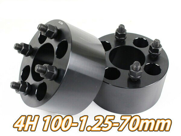 【沖縄・離島への配送不可】イグニス FF21S ワイトレ 4H 2枚組 PCD100-1.25 70mm ワイドトレッドスペーサー (黒)