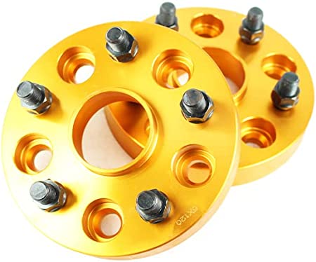 【沖縄・離島への配送不可】 ワイドトレッドスペーサー 5穴 2枚組 PCD120 レクサス LS460/LS600専用 厚さ25mm ゴールド