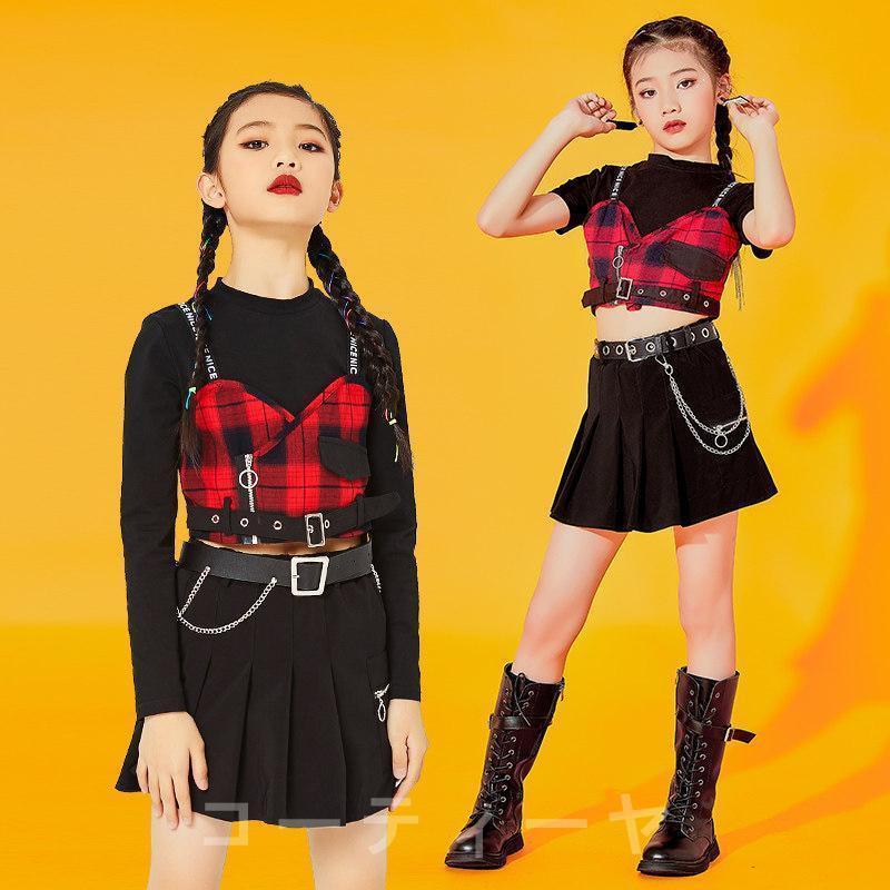 キッズダンス衣装 HIPHOP ステージ衣装 チアリーダー 衣装 ヒップホップ 女の子 韓国子供服 応援団 ジャズダンス jazz ダンスウェア 練習着 セット