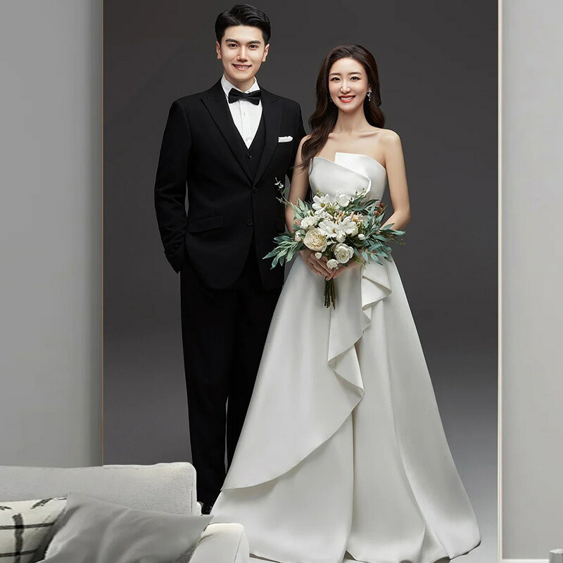 婚礼の儀お召しもの 二次会 婚礼の儀 婚礼の儀 ロングお召しもの 繻子 ベアとっ始め ビスチェ 前撮り 挙式 花嫁御寮 祝する映画化 ウェディングドレス 分かりやすい A伝達ルート ウェディングドレス-レディースファッション
