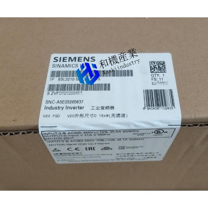 【新品★貨物輸送無料】6SL3210-5BE31-5UV0 6SL32105BE315UV0 【６ヶ月引き受ける】