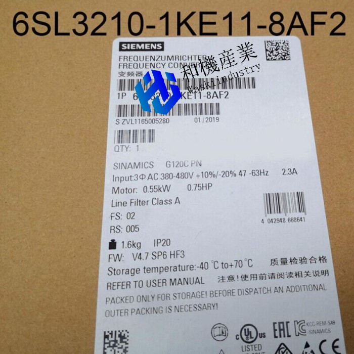 【新品★貨物輸送無料】目あたらしい 6SL3210-1KE11-8AF2 6SL3 210-1KE11-8AF2 G120C 定格ワット数 0 55KW 【６ヶ月引き受ける】
